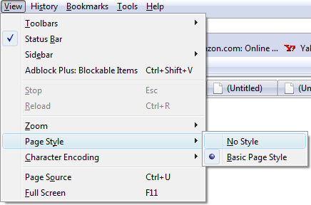 Пример фан‑страницы Facebook без стилей