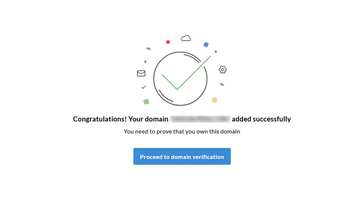 proceed to domain verification