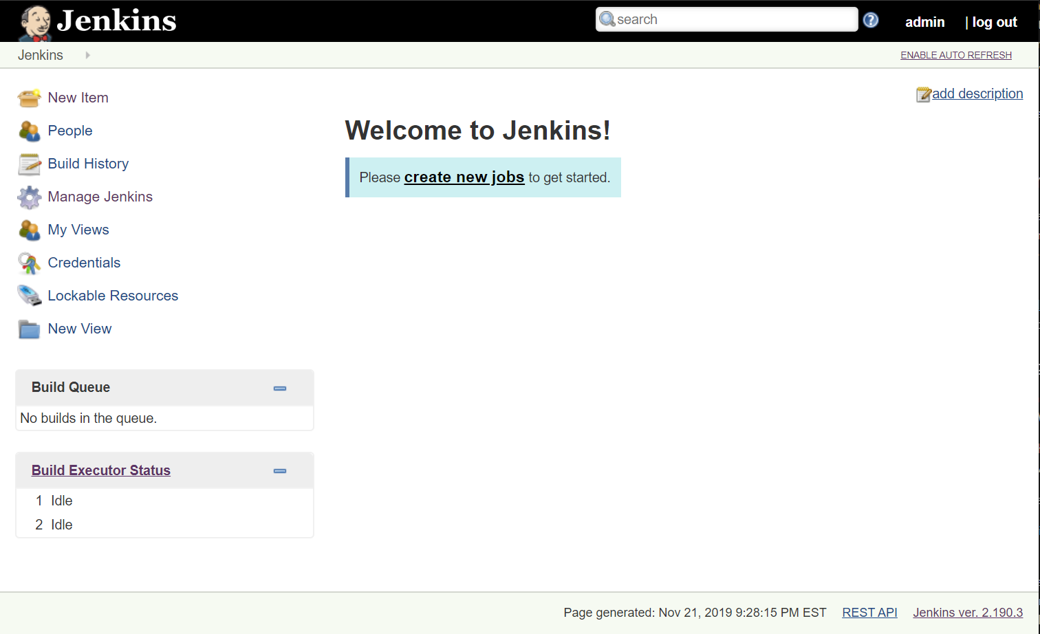 Пустая страница Jenkins после установки