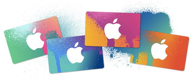 Графика подарочных карт iTunes