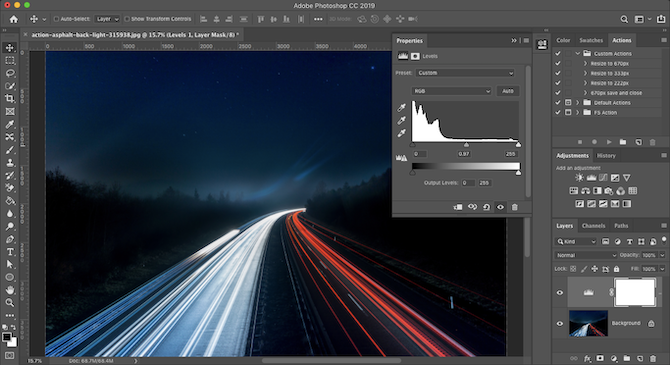 process light trail photos