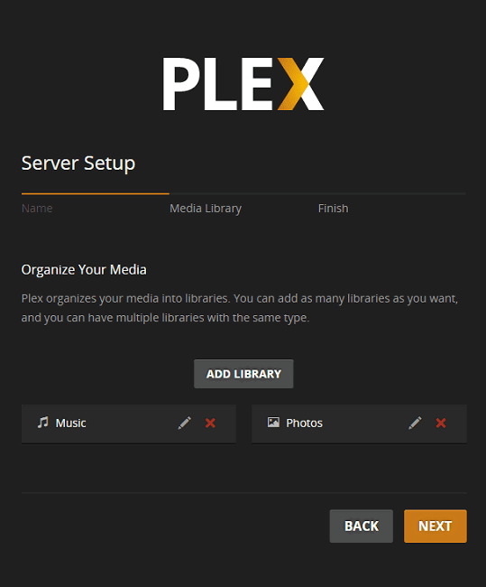 Plex Server Setup Name