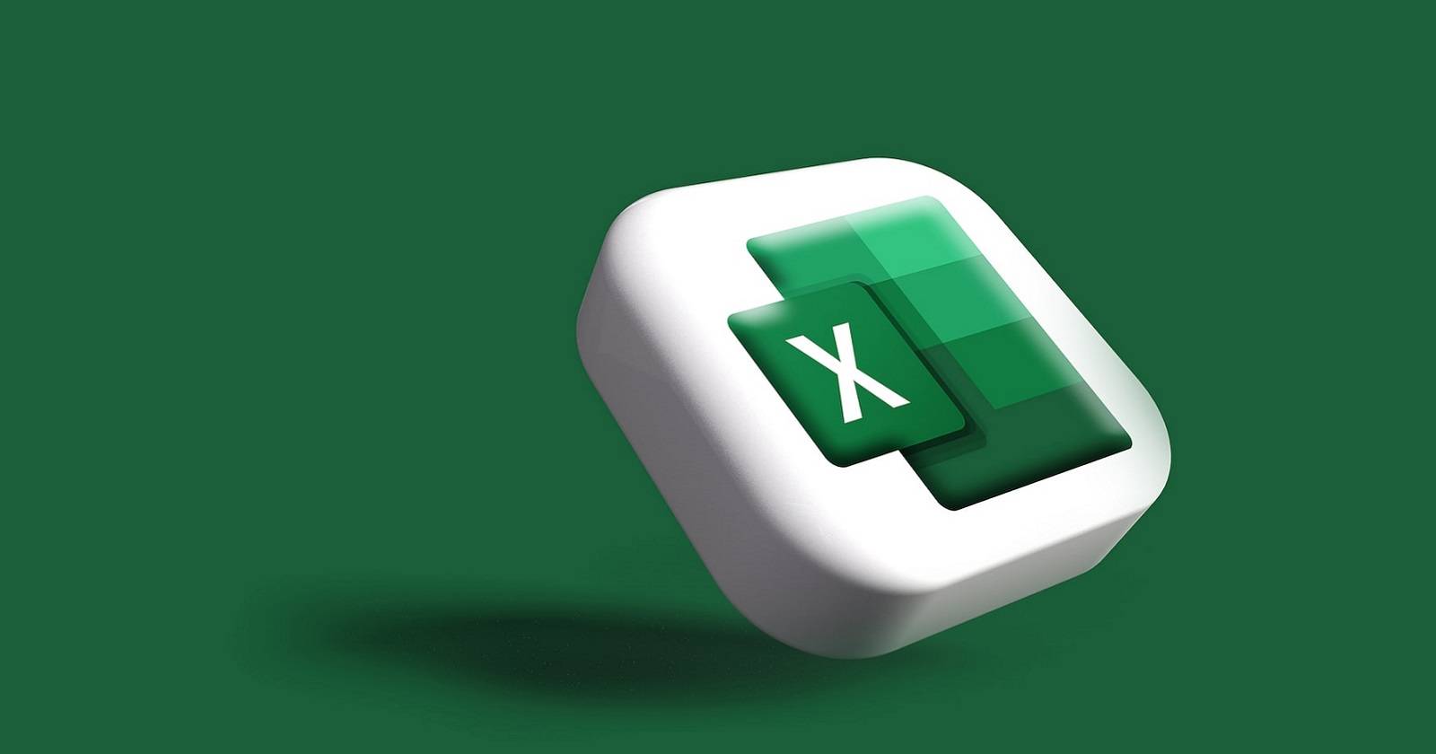 Логотип Excel на зелёном фоне