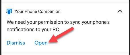 Уведомление на телефоне с переходом в настройки уведомлений