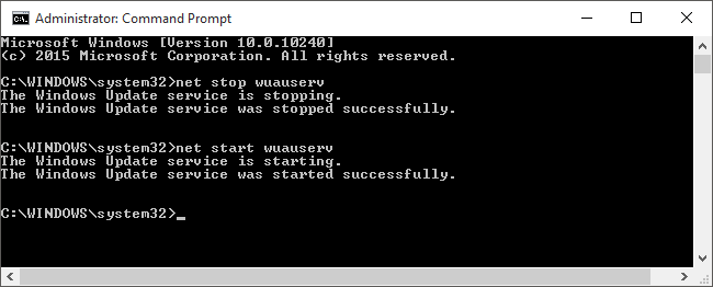 Запуск службы Центра обновления.