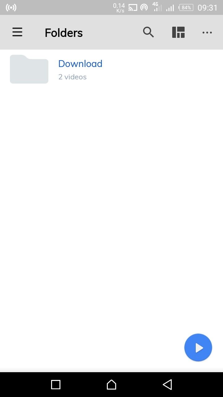 Меню папок в MX Player