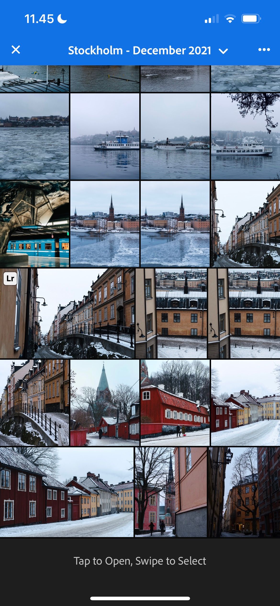 Chosen Album to Import In Lightroom CC Screenshot