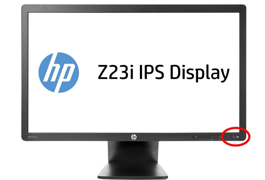 Нажатие и удержание кнопки питания монитора