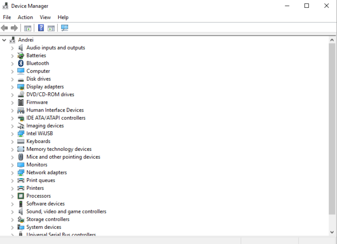Диспетчер устройств Windows 10