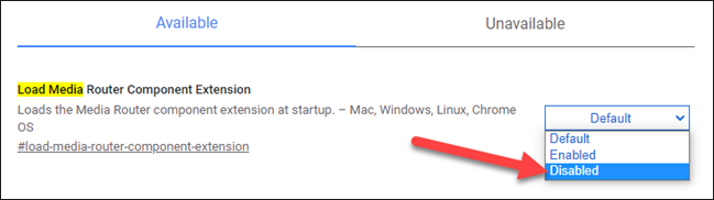 Выбор Disabled в выпадающем меню