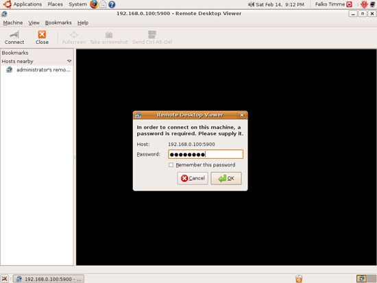 Запрос пароля VNC перед подключением к VNC-сессии гостя Xen