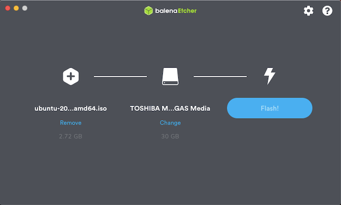 etcher bootable linux usb drive