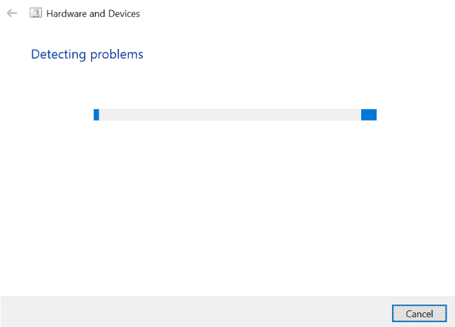 Средство устранения неполадок обнаруживает проблемы с оборудованием.