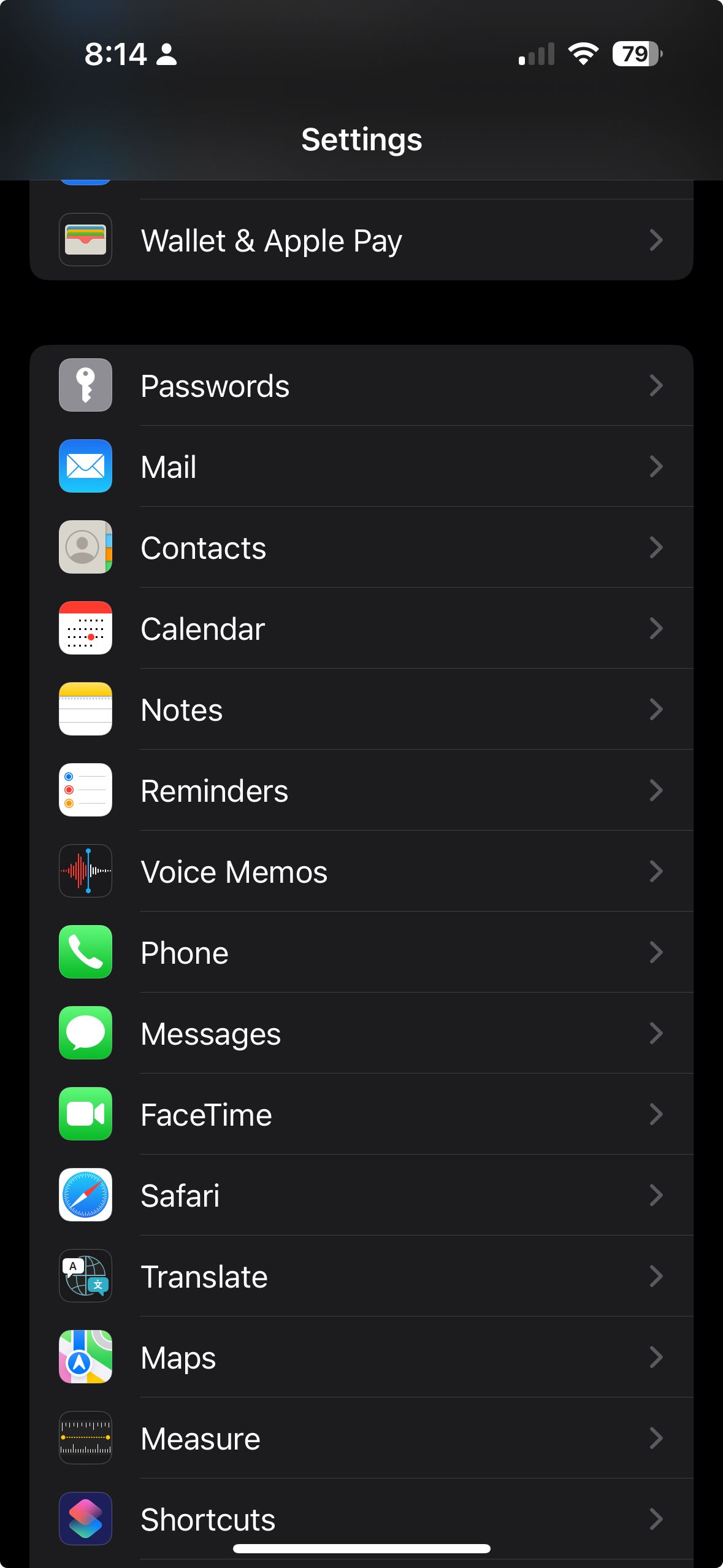 Messages on Settings