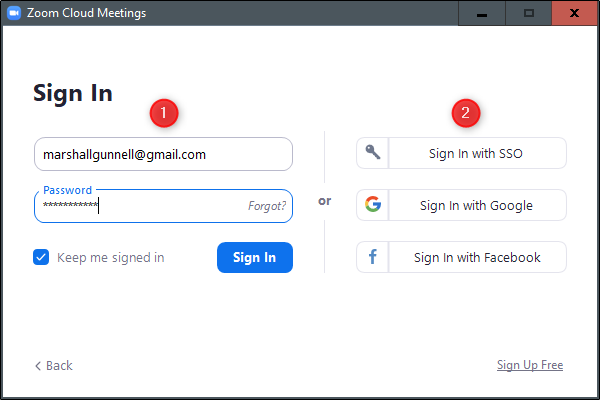 Способы входа в систему (SSO, Google, Facebook)