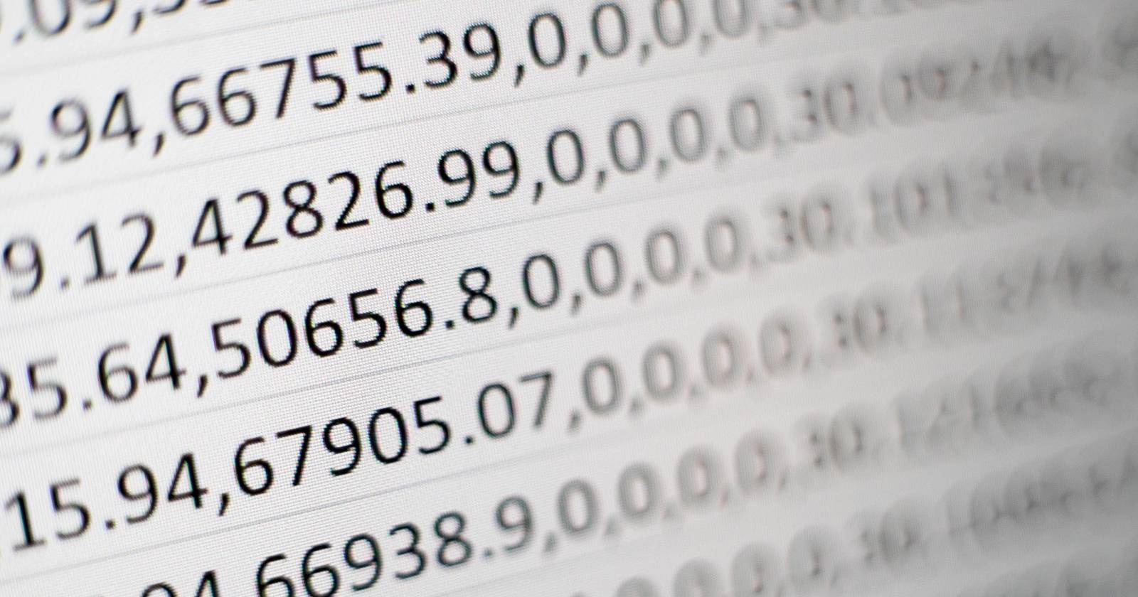 CSV файл с данными