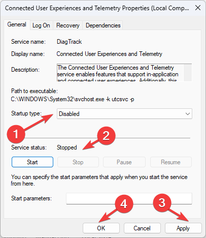Отключение Connected User Experiences and Telemetry