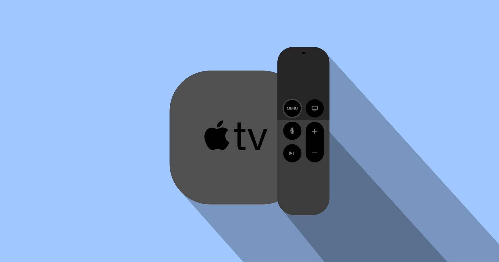 Устройство Apple TV в гостиной
