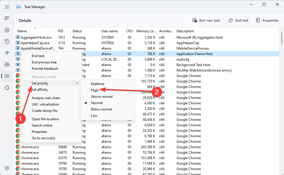 Подробности процесса Roblox в Диспетчере задач