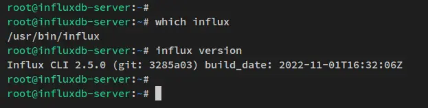 Проверка influx CLI
