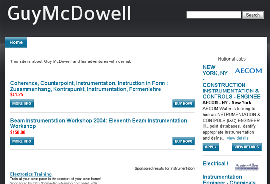 Предпросмотр сайта с монетизацией в DevHub