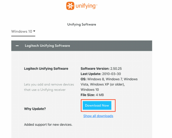 Logitech Unifying приложение