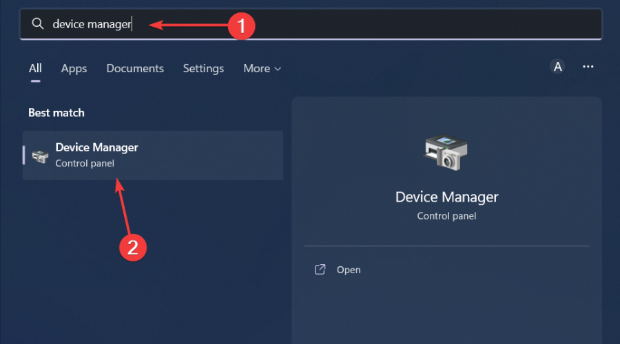 Открытие Диспетчера устройств Windows