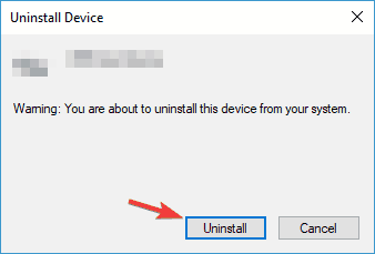 Окно удаления драйвера в диспетчере устройств