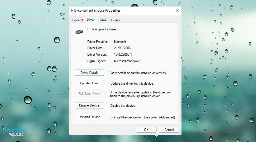 Удаление внешнего драйвера мыши