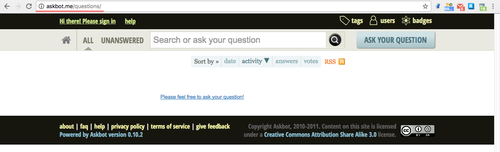 Домашняя страница Askbot