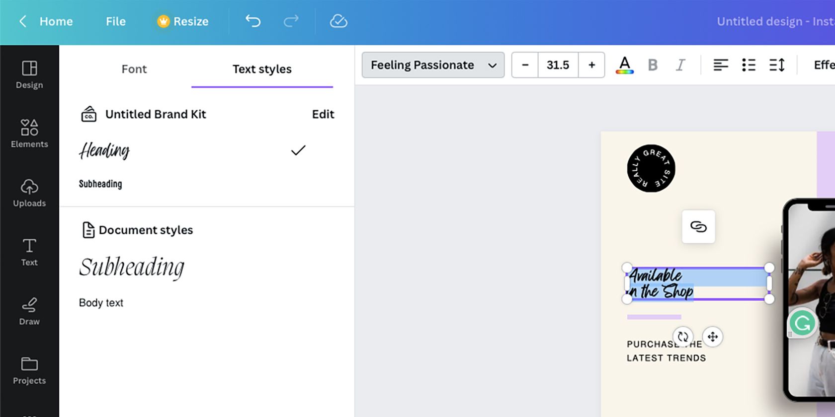 Canva edit fonts on template Редактирование шрифтов в шаблоне