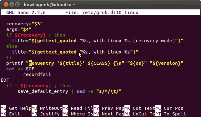 Поиск menuentry в файле 10_linux