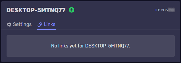 ID хоста Parsec в интерфейсе