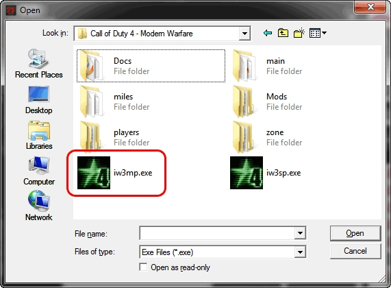 Подтверждение пути к исполняемому файлу в Garena