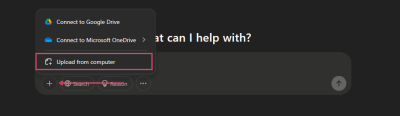 Загрузка нового изображения с компьютера через веб‑интерфейс ChatGPT