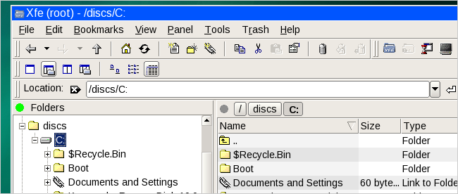 Просмотр содержимого системного раздела C: через Rescue Disk