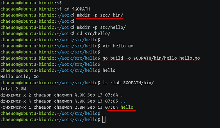 Программа Hello World на Go