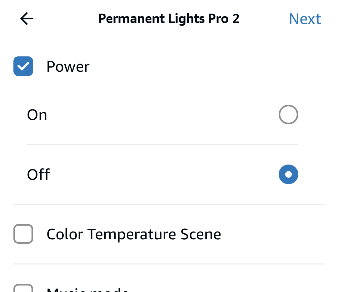 Smart light options.