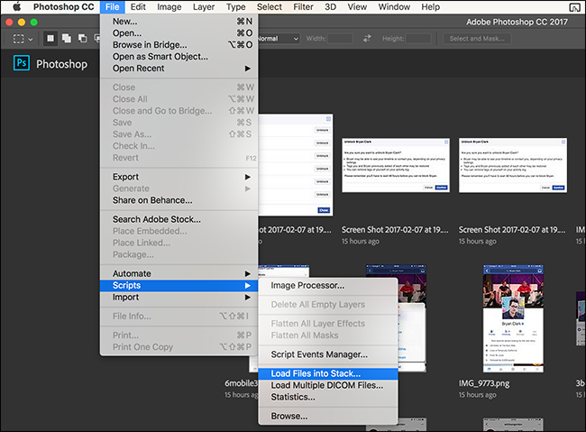 Загрузка файлов в стек