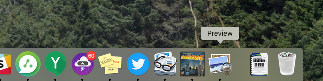 Закрепление Preview в Dock на macOS
