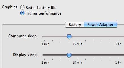 Настройки графики для продления времени работы от батареи