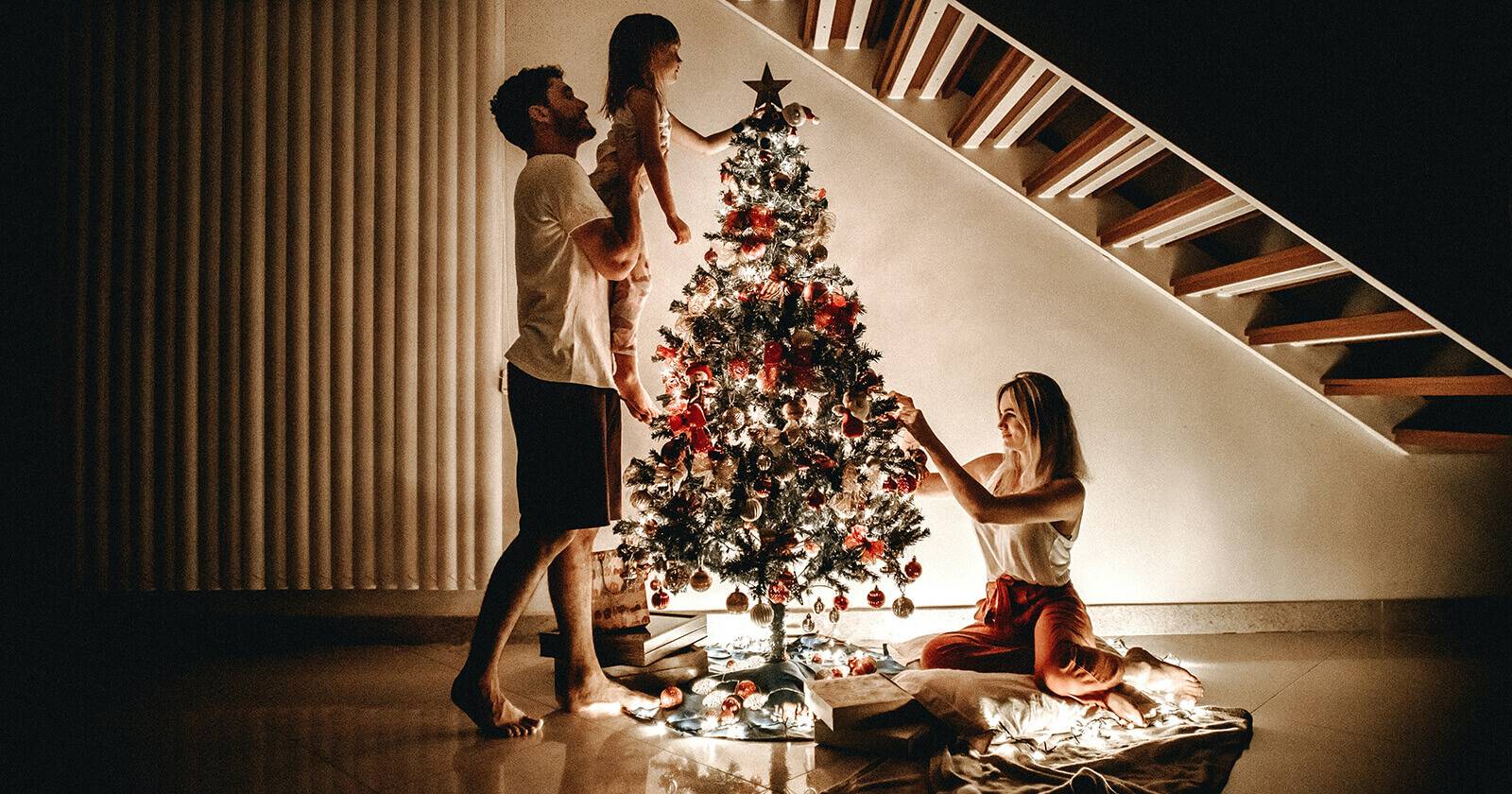 Добавить рождественские огни в Photoshop