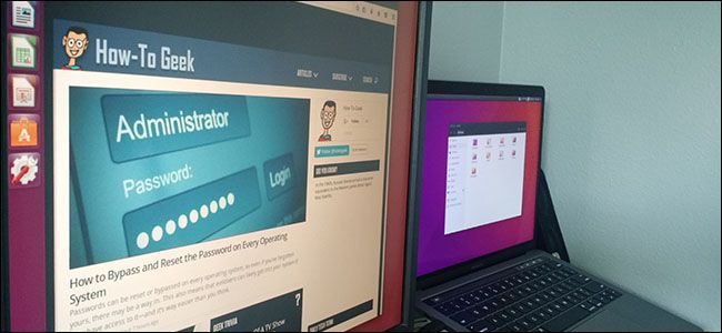 Ubuntu на двух экранах, запущенная в Parallels на Mac