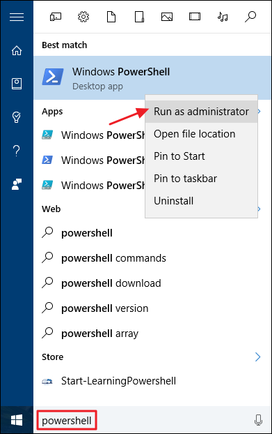 Запуск PowerShell от имени администратора