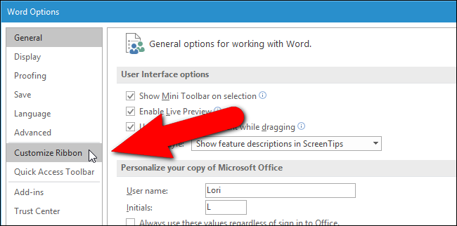 Нажмите «Настроить» для сочетаний клавиш