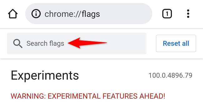 Поиск флага Lens в Chromium на Android
