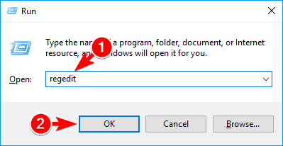 Окно редактора реестра