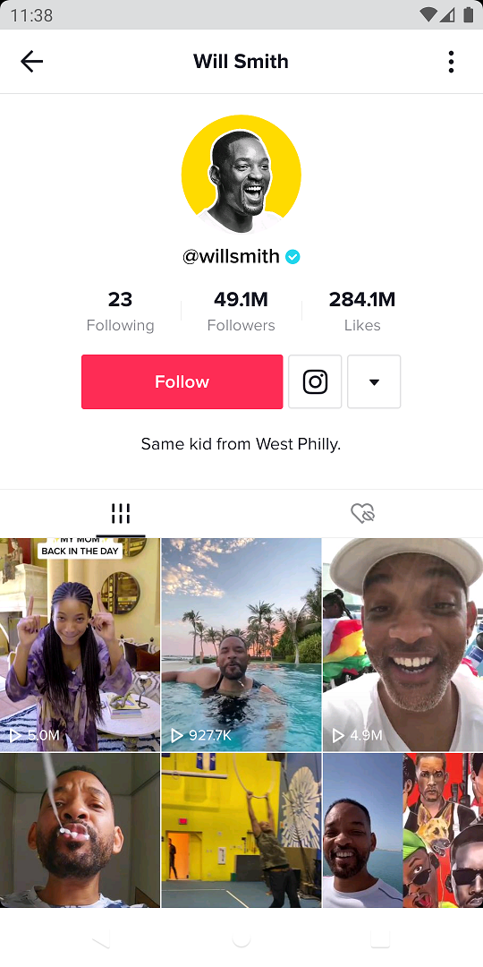 Will Smith's TikTok Account - How to get verified on TikTok