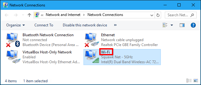 Wi‑Fi: ярлык и сочетание клавиш в Windows