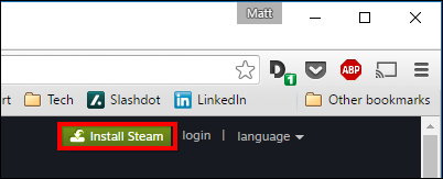 Официальный установщик Steam